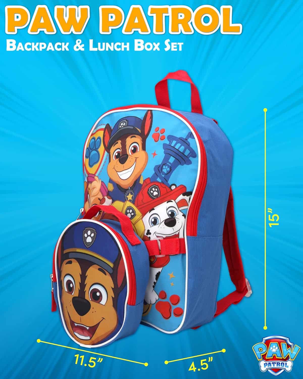 amazon-6a1ab9fdefd99 Paw Patrol kids backpack and lunch box set with detachable 15 inch bag - vue 3