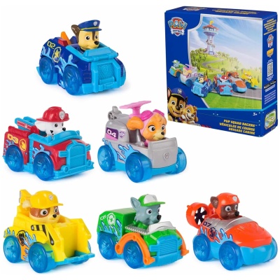 PAW Patrol Pup Squad Racers 6-Pack with Chase, Marshall & More