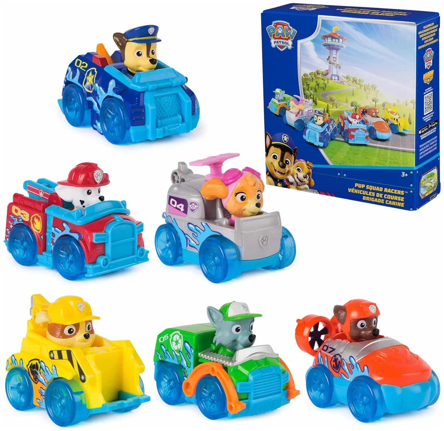 amazon-6a1aba275d61a PAW Patrol Pup Squad Racers 6-Pack with Chase, Marshall & More