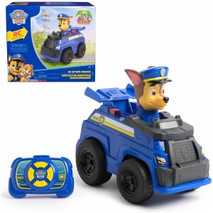Chase RC Action Cruiser remote control car with LED lights and easy-steer controller for kids ages 3 and up