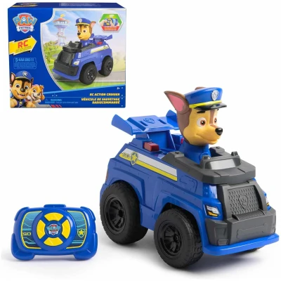 Chase RC Action Cruiser remote control car with LED lights and easy-steer controller for kids ages 3 and up