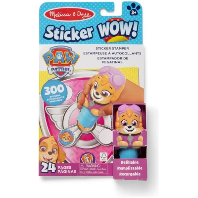 PAW Patrol Skye Sticker Wow Activity Pad with 300 Stickers & Stamper, Arts and Crafts Fidget Toy