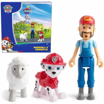 Marshall & Farmer Al Figure Pack with Sheep Toy for Kids Ages 3+