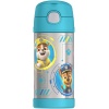 Funtainer 12oz Paw Patrol Insulated Water Bottle with Straw for Kids