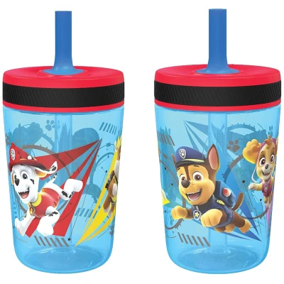 Kelso Paw Patrol Chase & Marshall 15 oz Tumbler Set with Leak-Proof Lid