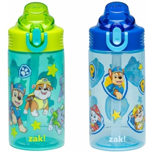 PAW Patrol Sage 16oz Kids Water Bottle 2-Pack with Straw, Leak-Proof