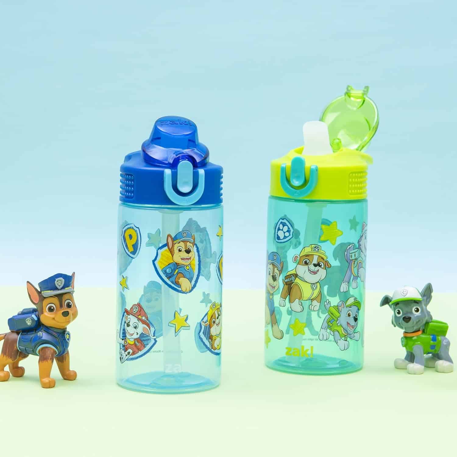 amazon-6a1acefb7b0bc PAW Patrol Sage 16oz Kids Water Bottle 2-Pack with Straw, Leak-Proof - vue 4