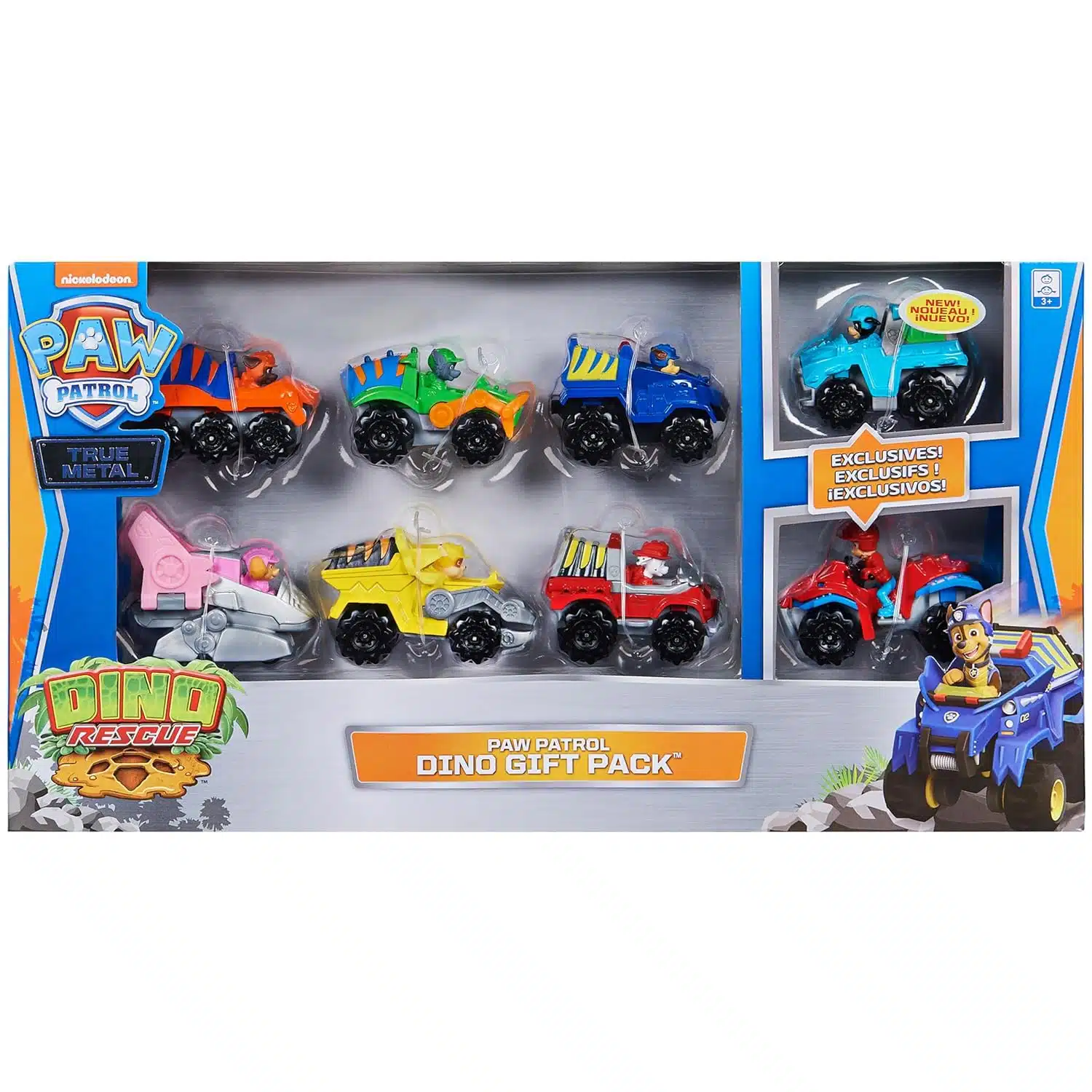 True Metal Dino Rescue 8-Pack Die-Cast Vehicles 1:55 Scale - vue 3