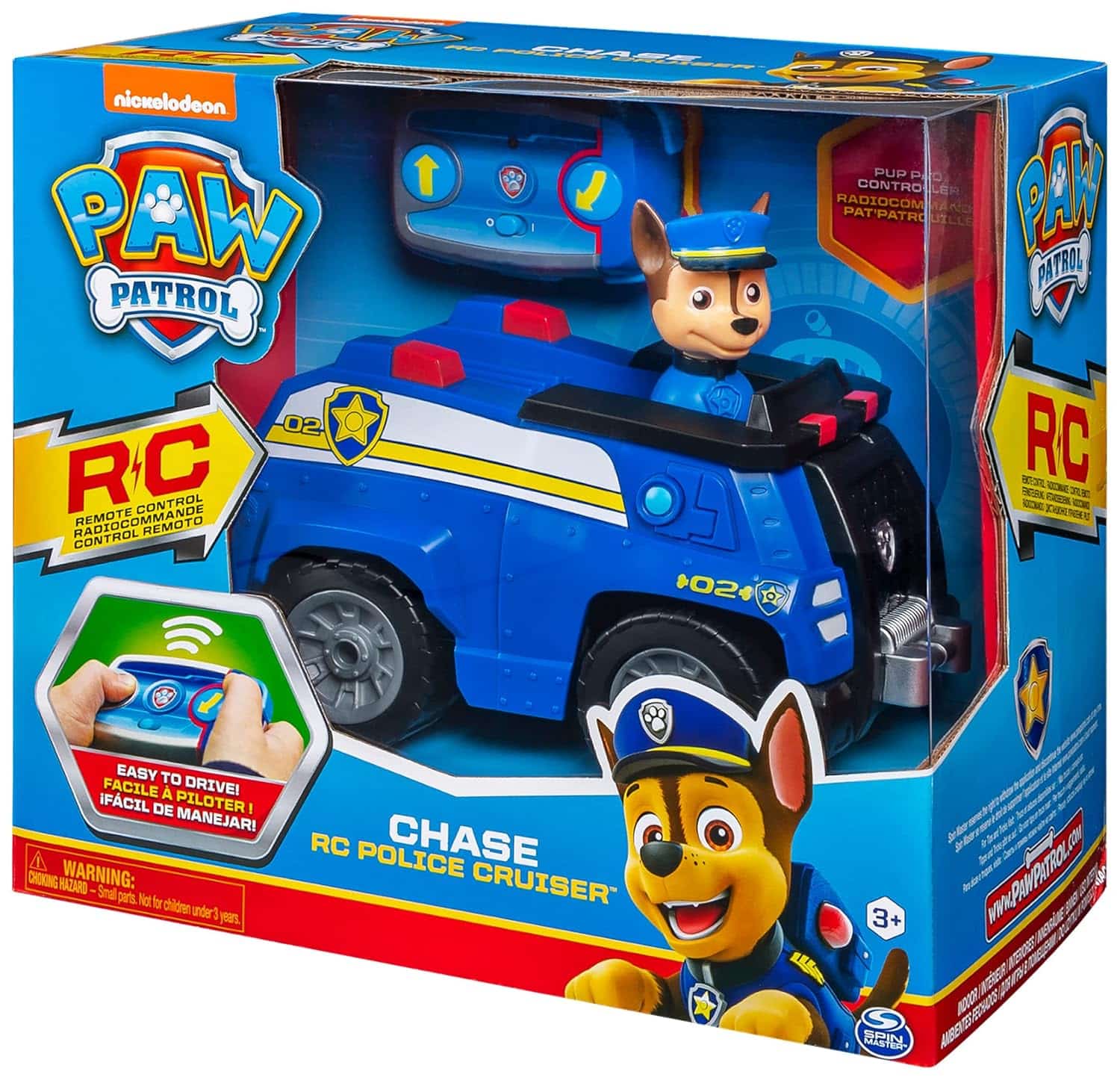 amazon-6a1ad0c6d7ccf Chase Remote Control Police Cruiser with 2-Way Steering for Kids 3+ - vue 3