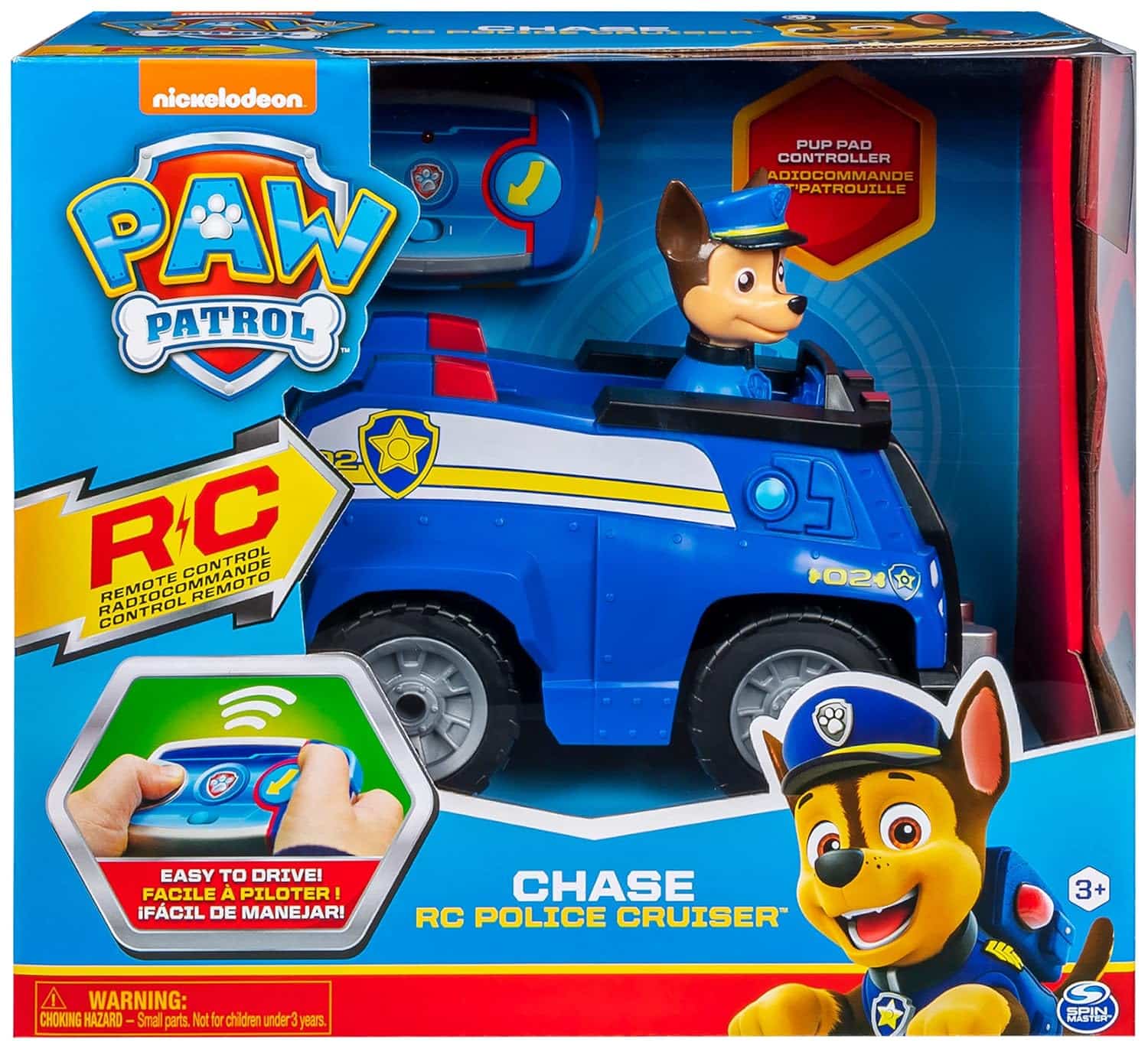 amazon-6a1ad0d15a872 Chase Remote Control Police Cruiser with 2-Way Steering for Kids 3+ - vue 5