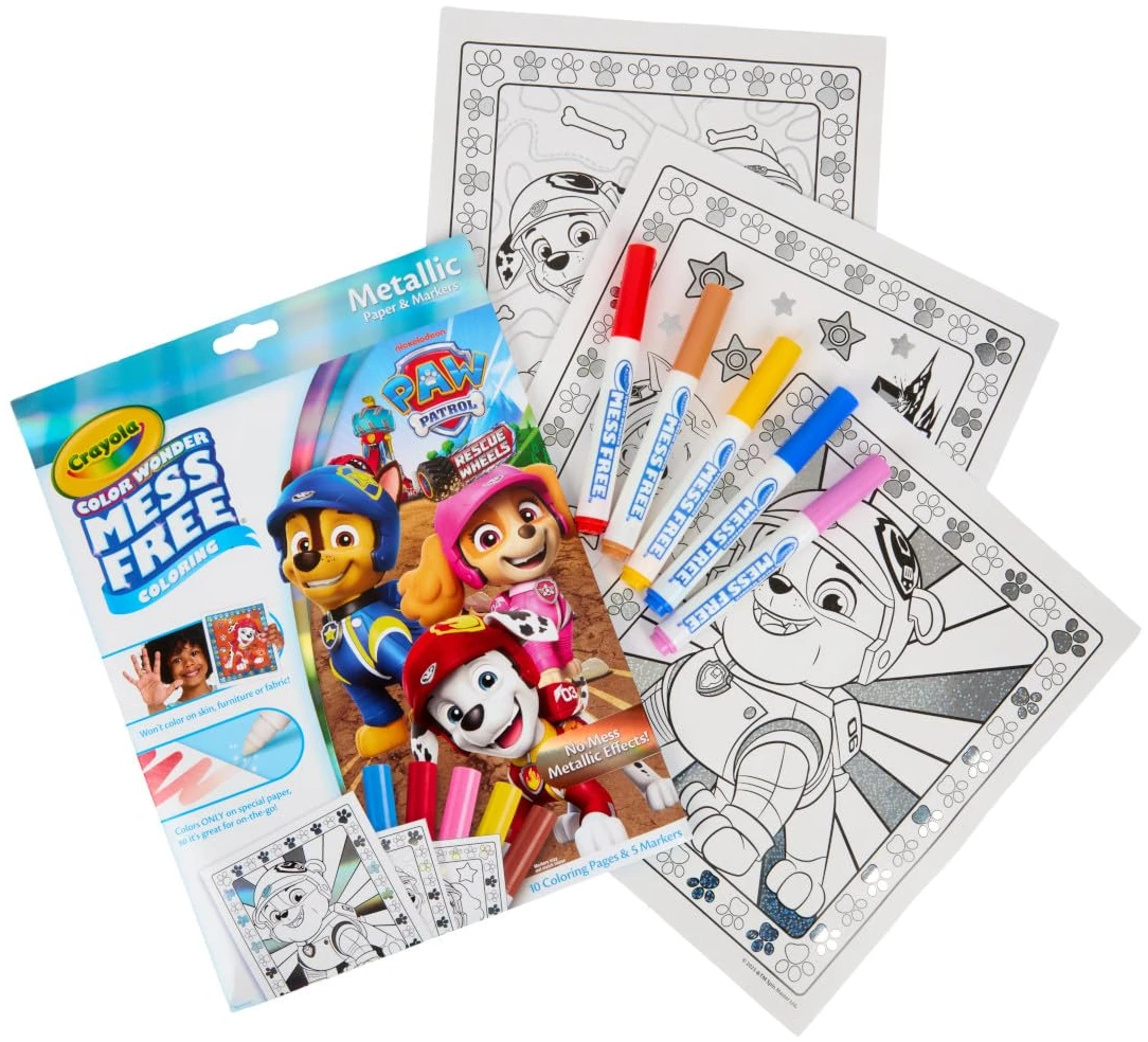 amazon-6a1ad13ba51fb PAW Patrol Color Wonder mess free coloring set with metallic markers for kids