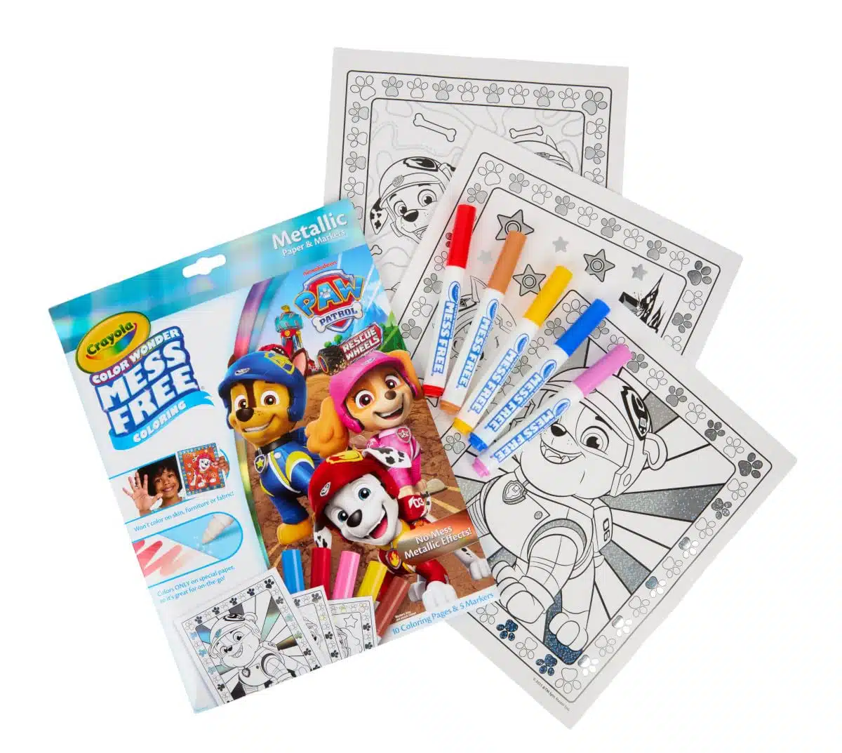 amazon-6a1ad142c7b7f PAW Patrol Color Wonder mess free coloring set with metallic markers for kids - vue 2