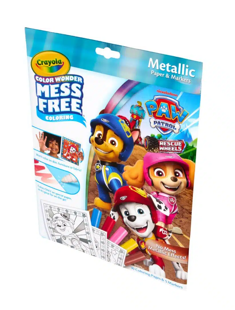 amazon-6a1ad15438727 PAW Patrol Color Wonder mess free coloring set with metallic markers for kids - vue 6