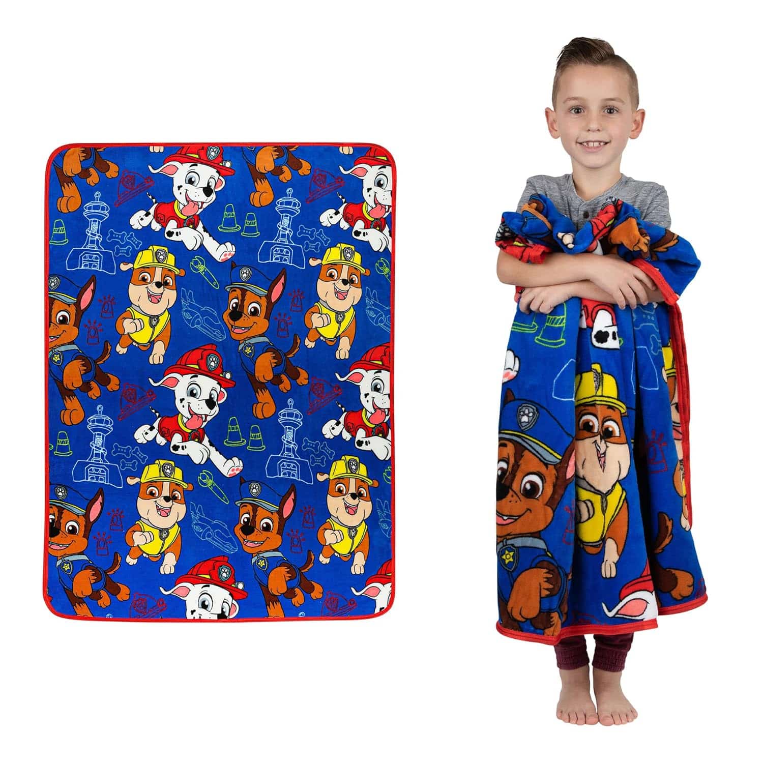 amazon-6a1ad1b114250 Kids Bedding Super Soft Plush Throw Blanket, 46 in x 60 in, Paw Patrol - vue 2