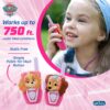 Paw Patrol walkie talkies for kids with static free range, Skye Liberty toy - vue 3