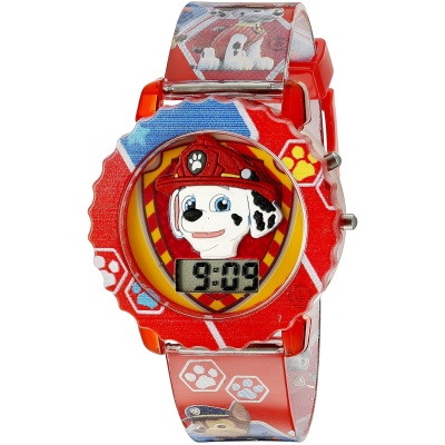 Paw Patrol Digital LCD Quartz Wrist Watch for Kids, Fun Gift for All Ages