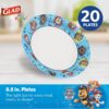 Glad Paw Patrol disposable paper plates, heavy duty soak proof 8.5 inch, 20 count - vue 3