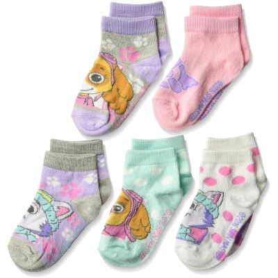 Paw Patrol Girls 5 Pack Shorty Socks