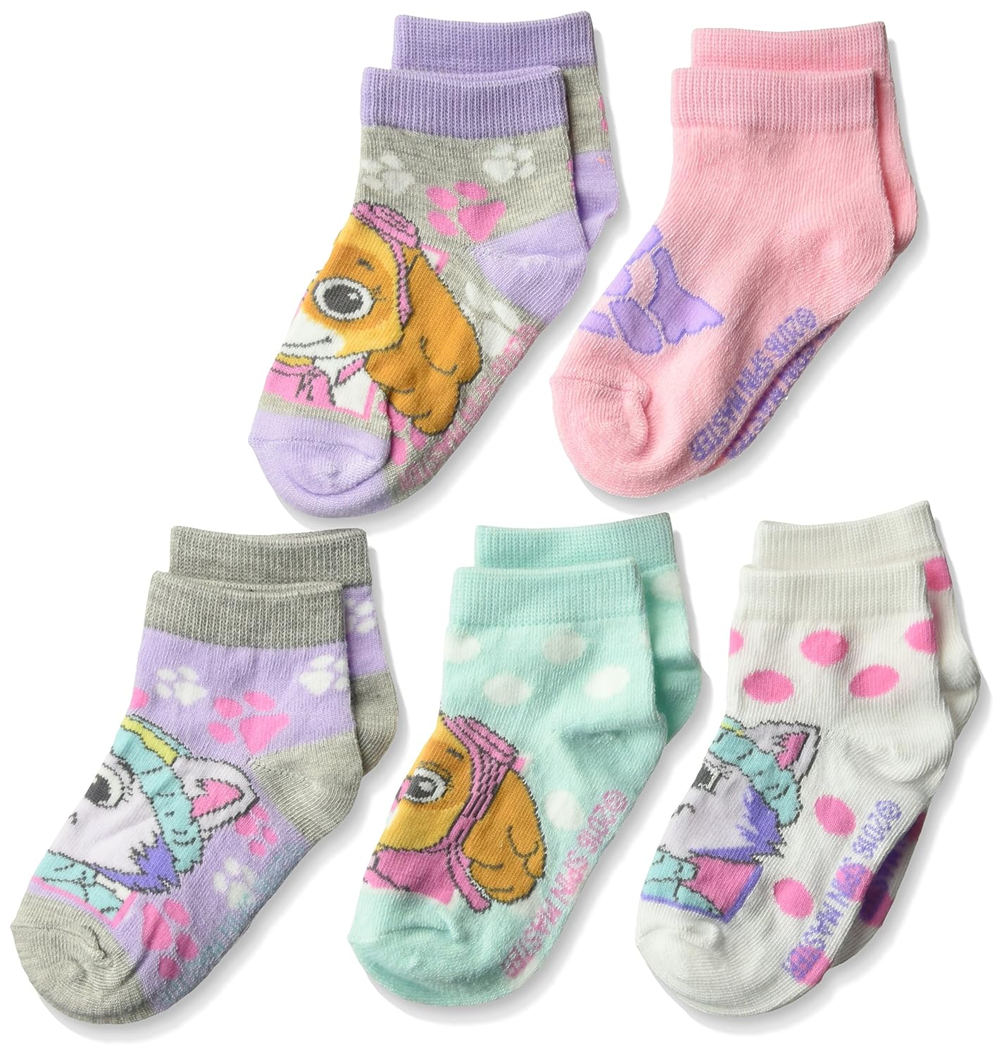 amazon-6a1ad6698c59f Paw Patrol Girls 5 Pack Shorty Socks - vue 2