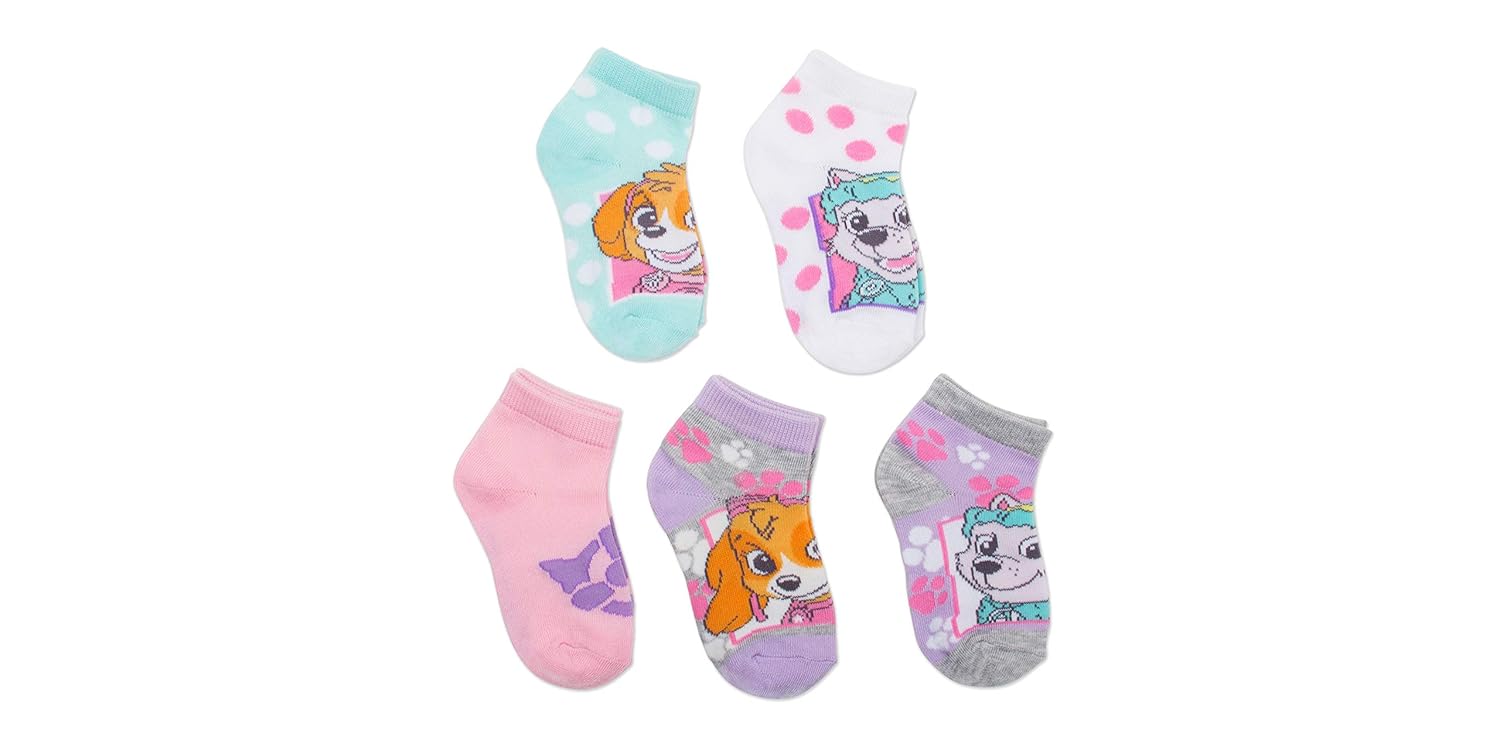 amazon-6a1ad672c7da7 Paw Patrol Girls 5 Pack Shorty Socks - vue 4