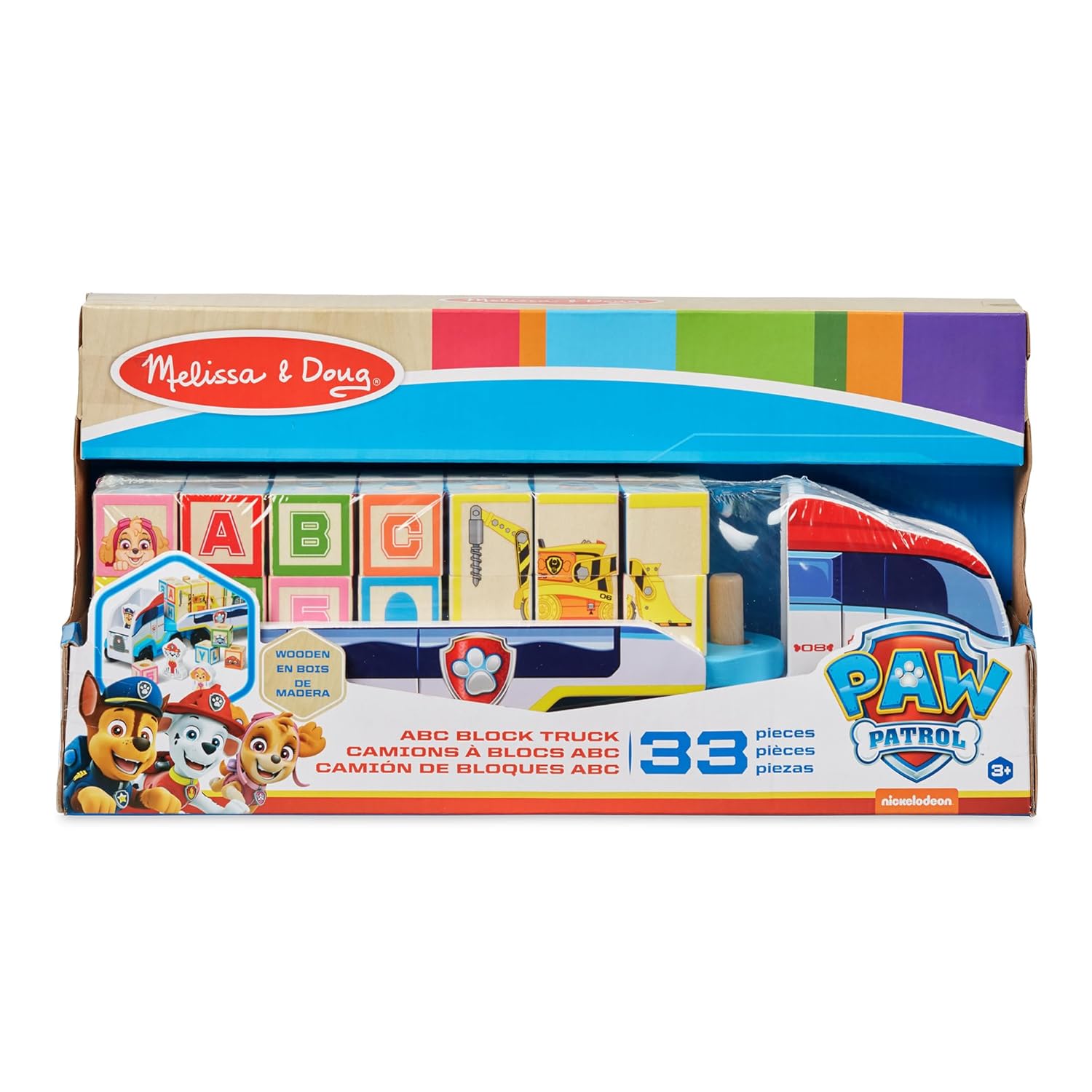 amazon-6a1ad6f5deec0 PAW Patrol Wooden ABC Block Truck with 33 Learning Pieces - vue 4
