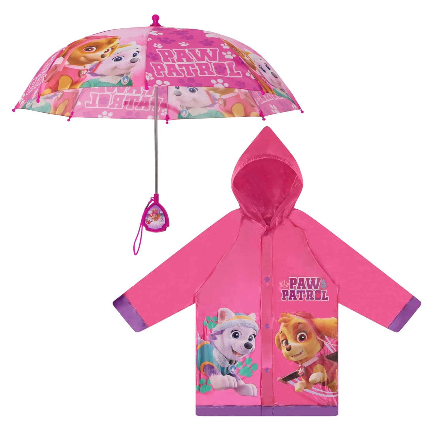 amazon-6a1ad7e69e10f Paw Patrol raincoat and umbrella set for toddler girls