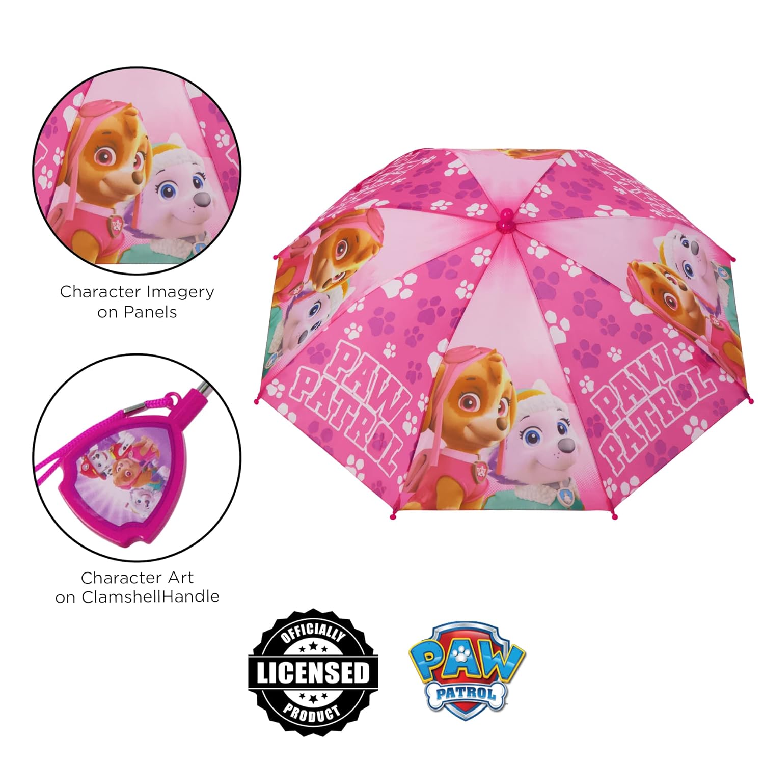amazon-6a1ad7fd0b75d Paw Patrol raincoat and umbrella set for toddler girls - vue 4