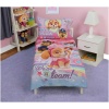 Skye We're A Team toddler bedding set with pink reversible pillow case