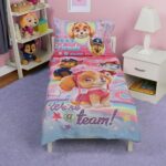 Skye We're A Team toddler bedding set with pink reversible pillow case - vue 2