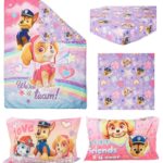 Skye We're A Team toddler bedding set with pink reversible pillow case - vue 3
