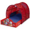 PAW Patrol toddler bed with tent for sleep and play, red - vue 4