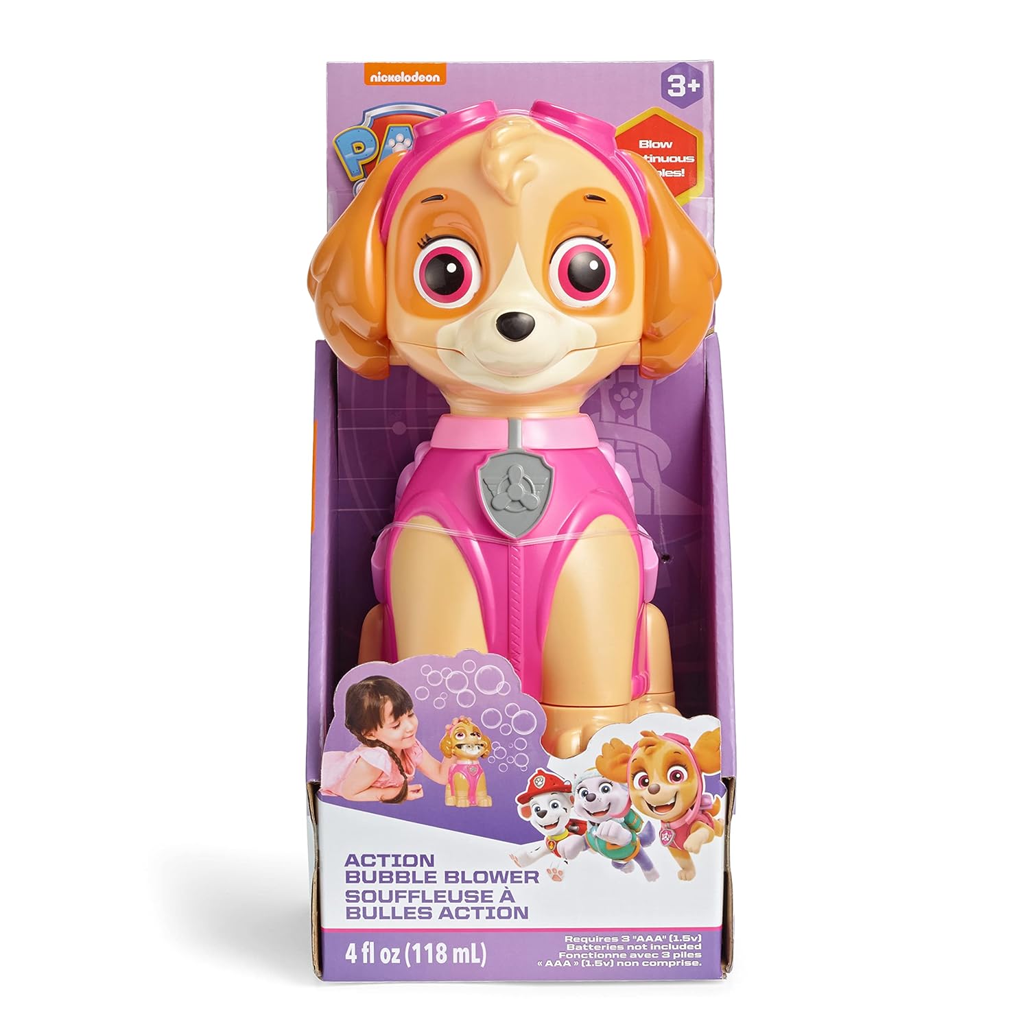amazon-6a1adce4a809b Nickelodeon Paw Patrol Skye Bubble Blower with Bubble Solution for Kids - vue 2