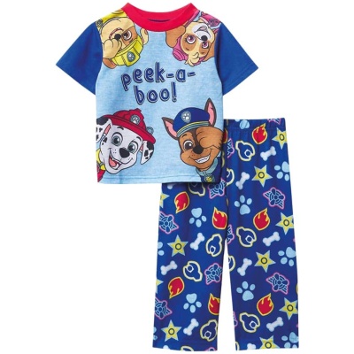 Paw Patrol & Baby Shark 2-Piece Loose-Fit Pajama Set for Boys, Soft and Cute