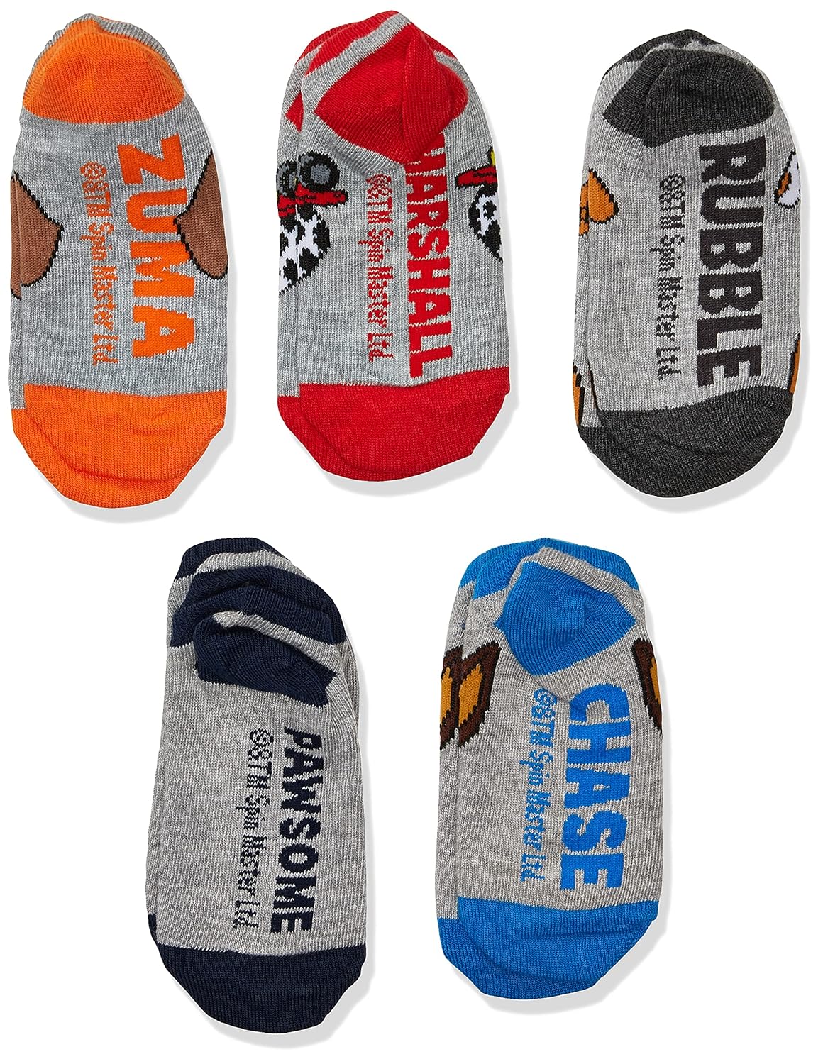 amazon-6a1adf7e99f2f Paw Patrol Boys 5 Pack No Show Socks - vue 4