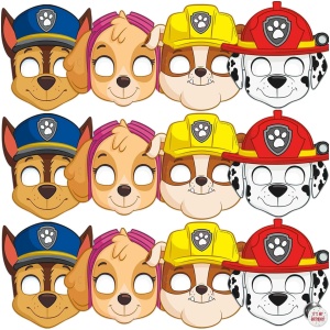 Paw Patrol Party Favors and Birthday Decorations with 16 Masks