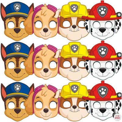 Paw Patrol Party Favors and Birthday Decorations with 16 Masks