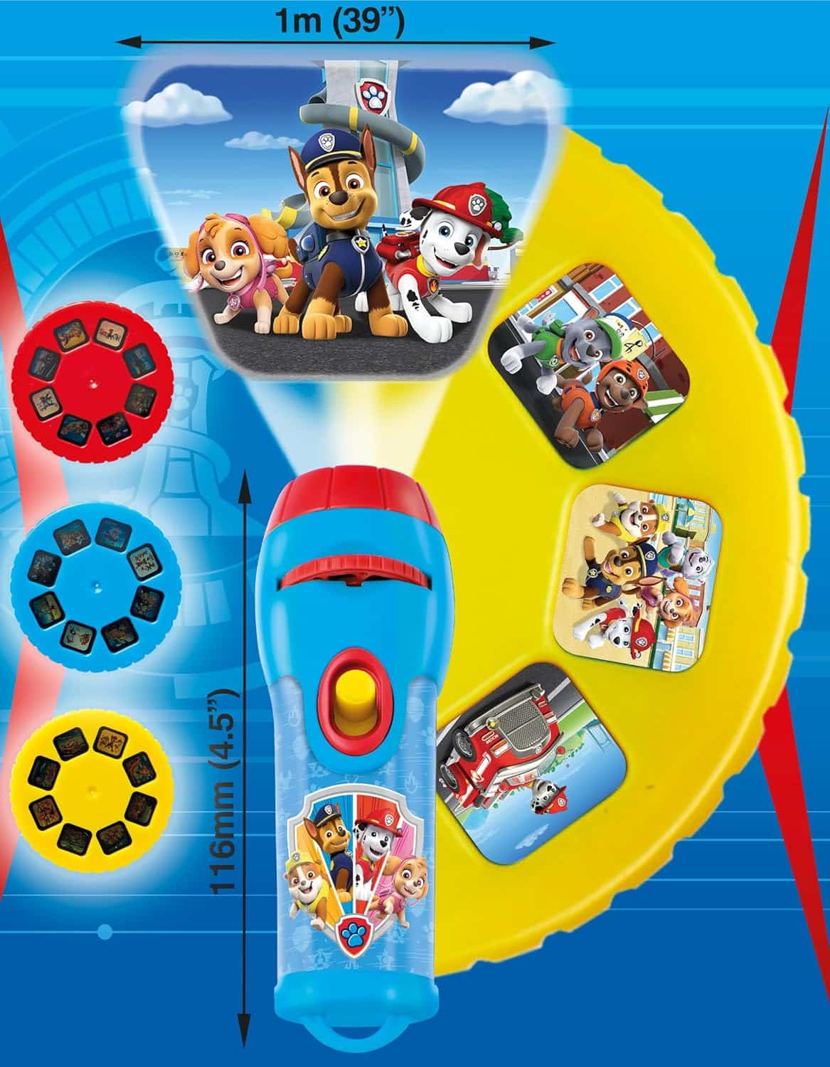 amazon-6a1ae07e4ee78 Paw Patrol Torch & Projector with 24 Color Images for Kids Ages 3+ - vue 4