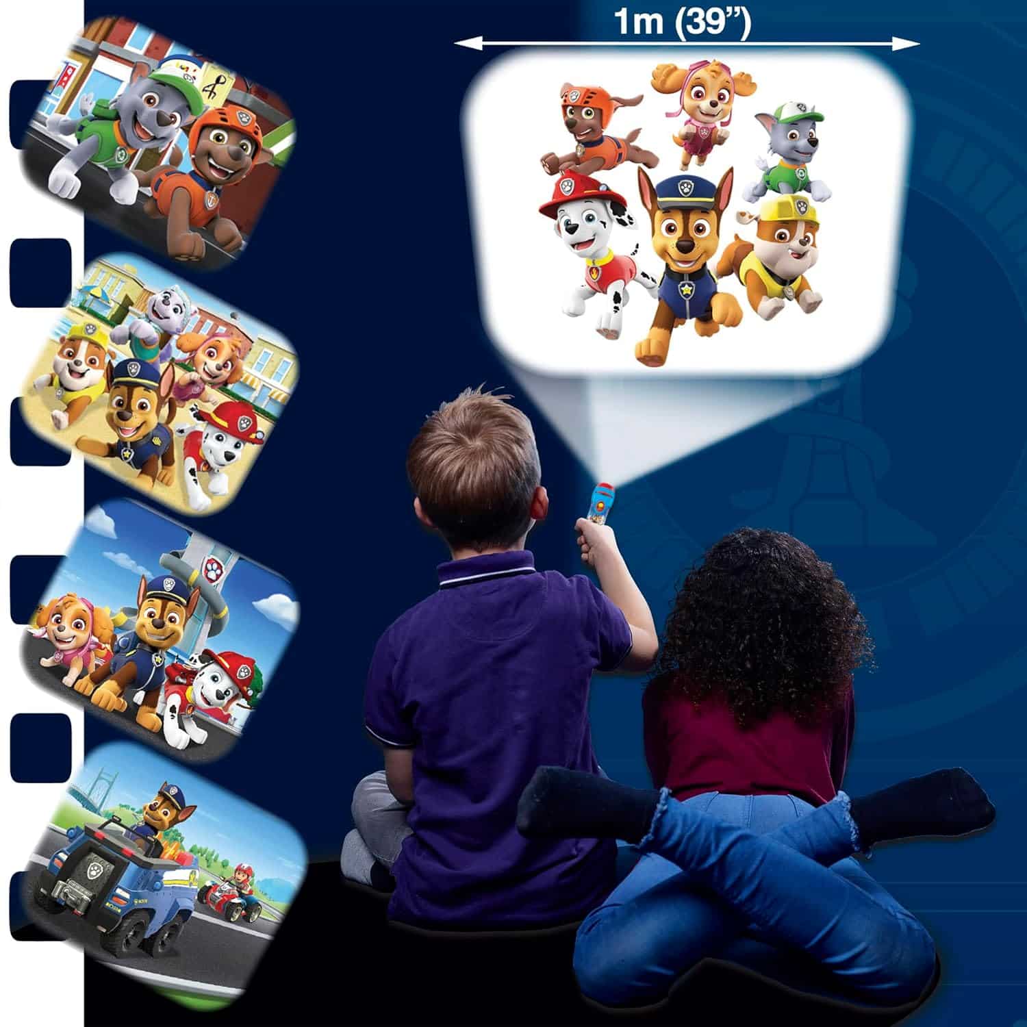 amazon-6a1ae081332c8 Paw Patrol Torch & Projector with 24 Color Images for Kids Ages 3+ - vue 5