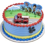 Paw Patrol cake topper with Marshall fire engine for fun party decorations - vue 4