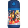 Paw Patrol 10oz Stainless Steel Straw Bottle, Vacuum Insulated for Kids