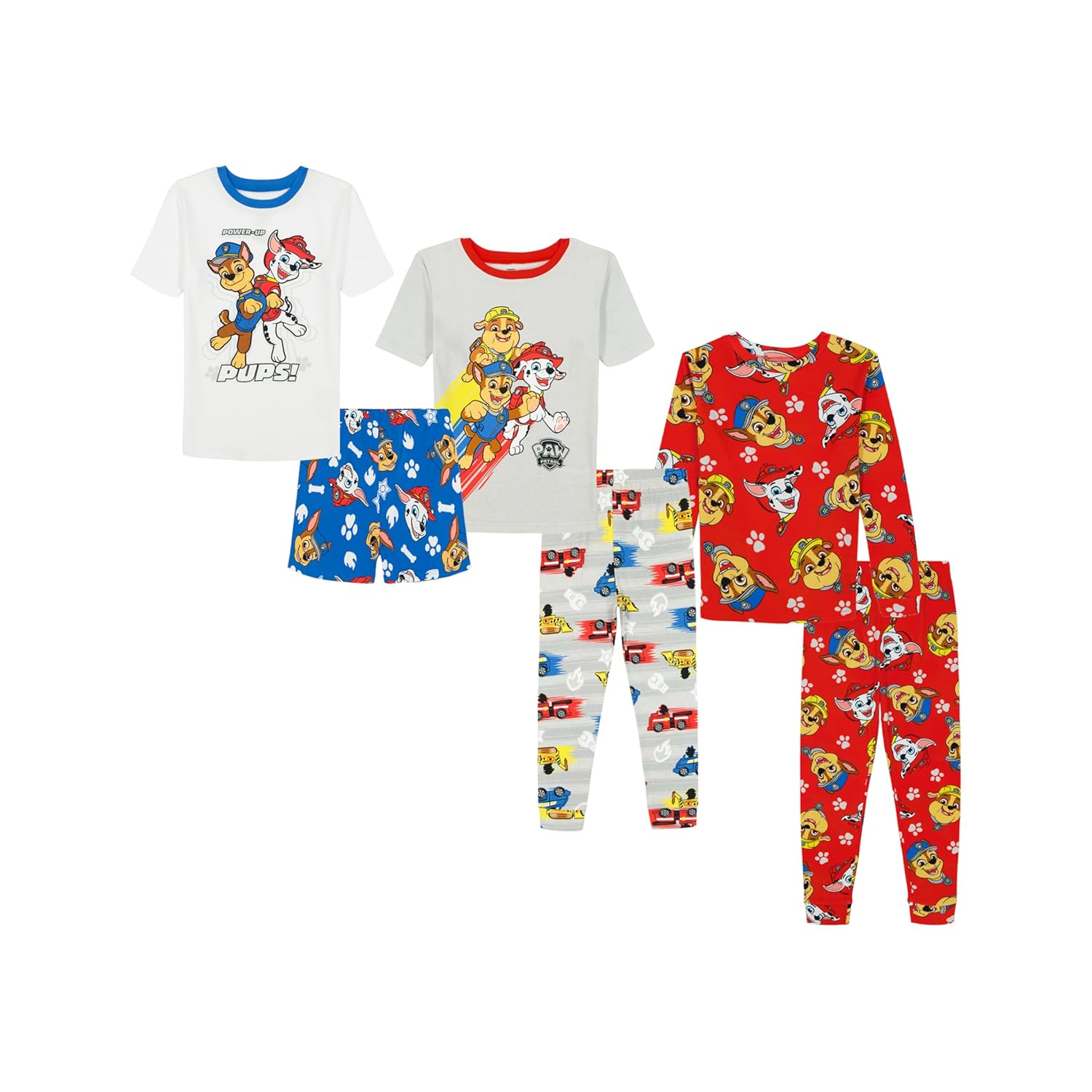 amazon-6a1ae27c4e087 Paw Patrol boys cotton pajama set, soft 6-piece snug-fit - vue 2