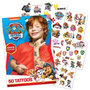 Paw Patrol Temporary Tattoos for Kids 50 Pack Safe Ink Party Favors