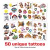 Paw Patrol Temporary Tattoos for Kids 50 Pack Safe Ink Party Favors - vue 3