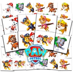 Paw Patrol Temporary Tattoos for Kids, 70+ Party Favors Made in USA