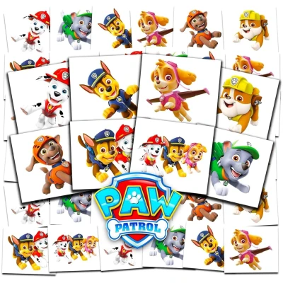 Paw Patrol Temporary Tattoos for Kids, 70+ Party Favors Made in USA