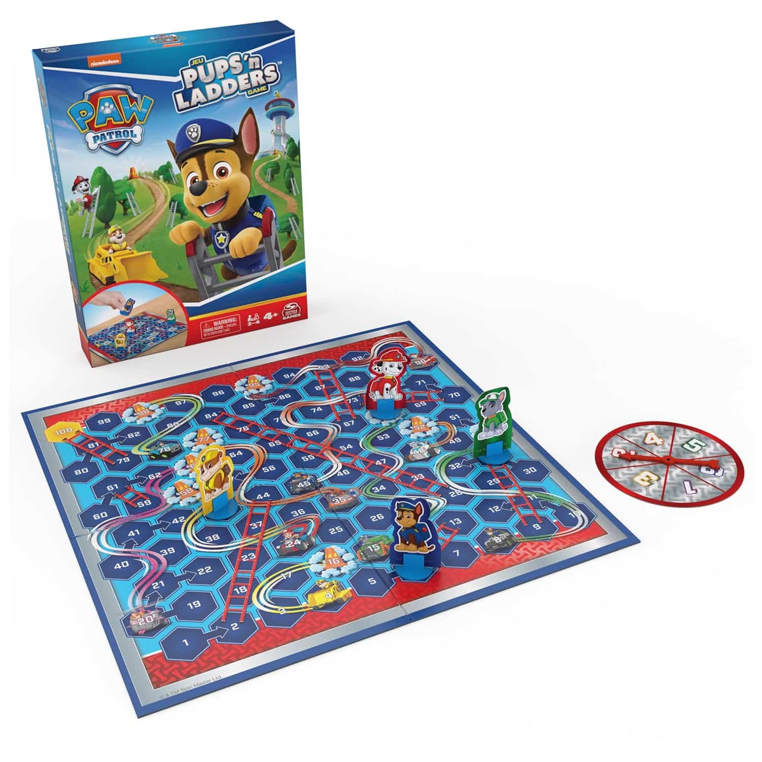 amazon-6a1ae47a55dcc PAW Patrol Pups 'N Ladders Game, classic family fun for kids ages 4 and up, 2-4 players - vue 5