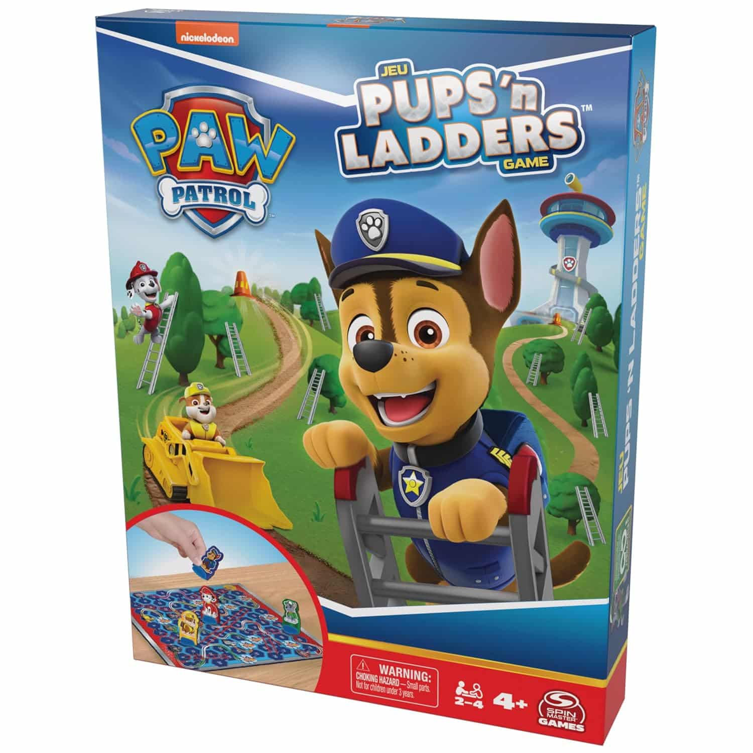 amazon-6a1ae47cf27c3 PAW Patrol Pups 'N Ladders Game, classic family fun for kids ages 4 and up, 2-4 players - vue 6