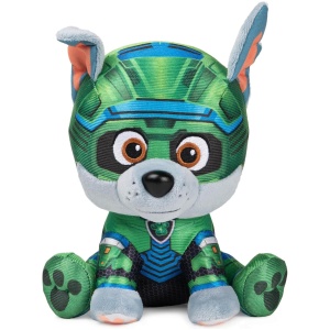 PAW Patrol Rocky Mighty Movie plush toy, 6 inch stuffed animal for ages 1+