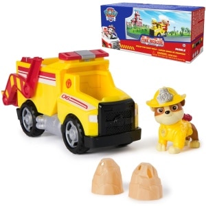 Fire Rescue Rubble Rescue Dump Truck with Action Figure and Projectiles for Kids Ages 3+