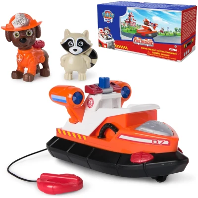 Zuma Rescue Fire Boat with Action Figure and Lifesaver Launcher for Kids Ages 3+